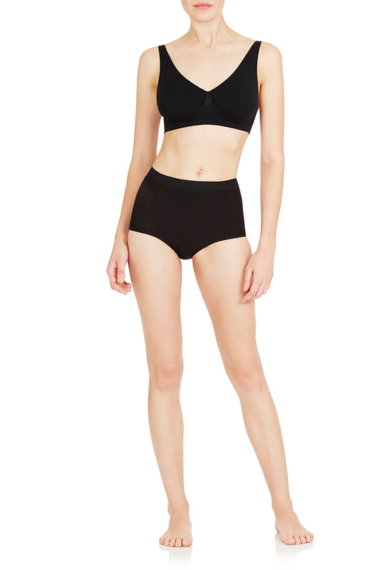 Perfectly Smoothing Cotton Brief in Black