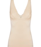 Firming Microfiber Camisole with Lace in Toasted Almond
